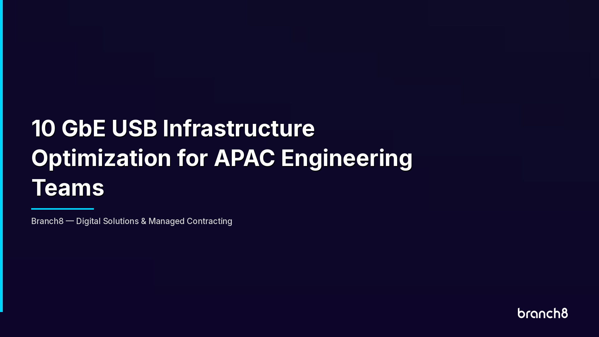 10 GbE USB Infrastructure Optimization for APAC Engineering Teams - Hero Image
