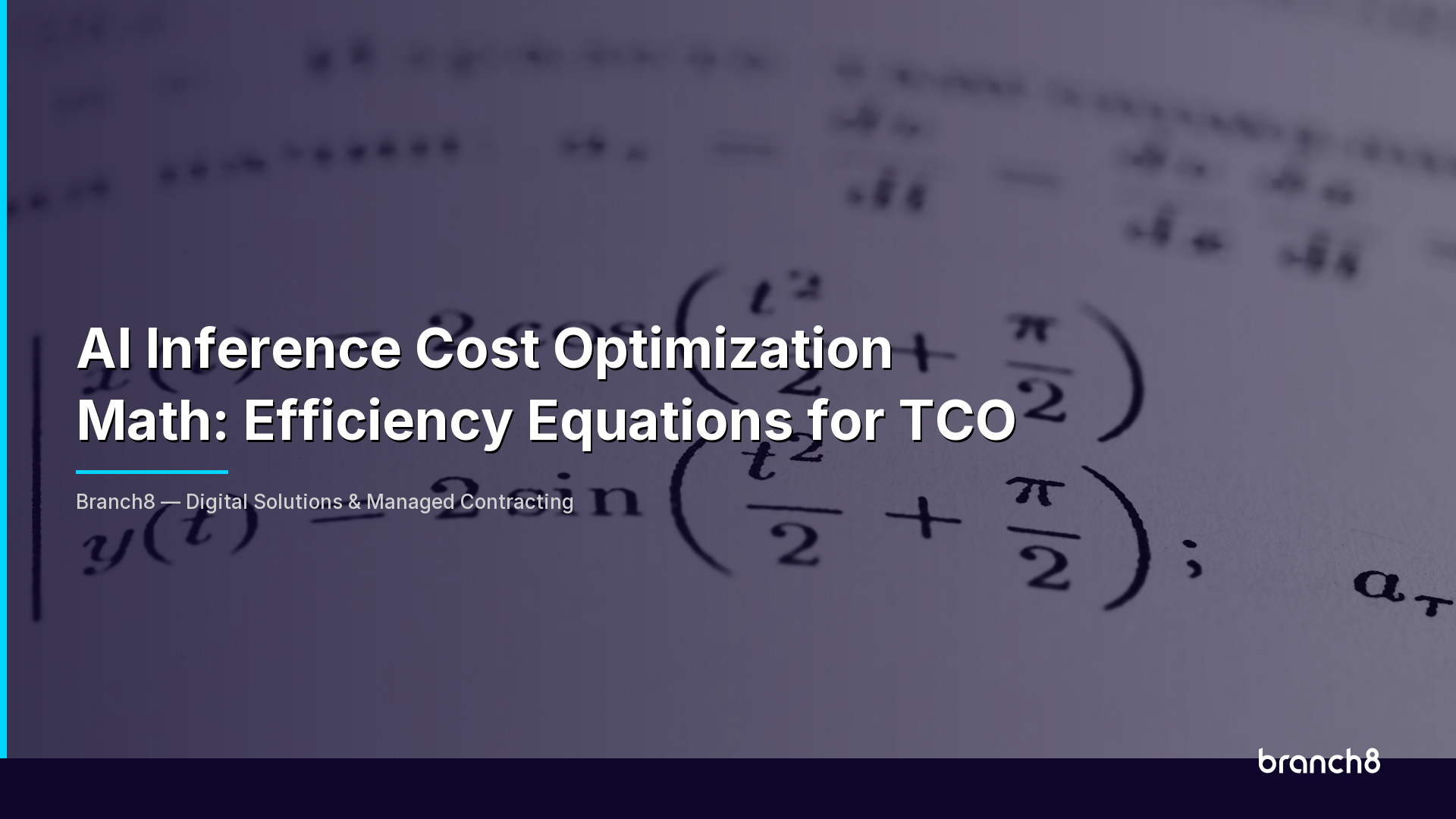 AI Inference Cost Optimization Math: Efficiency Equations for TCO - Hero Image