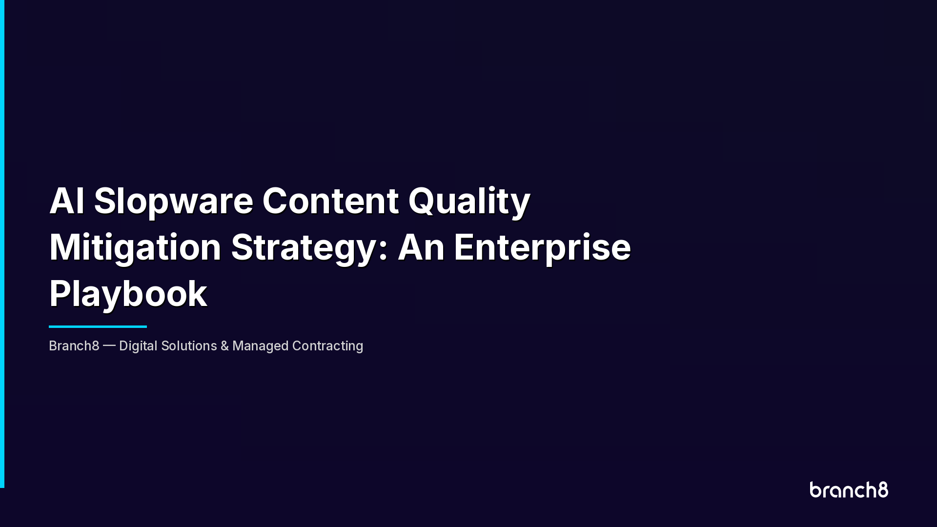 AI Slopware Content Quality Mitigation Strategy: An Enterprise Playbook - Hero Image