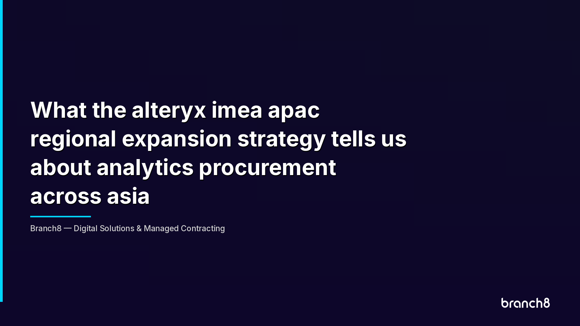What the alteryx imea apac regional expansion strategy tells us about analytics procurement across asia - Hero Image