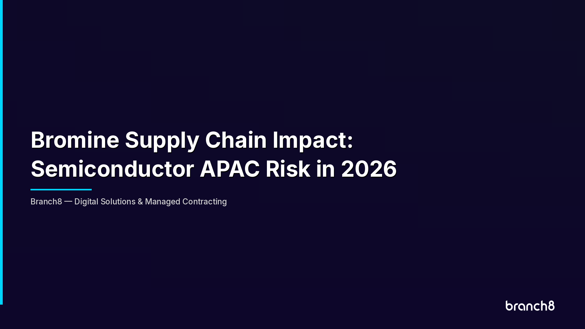 Bromine Supply Chain Impact: Semiconductor APAC Risk in 2026 - Hero Image