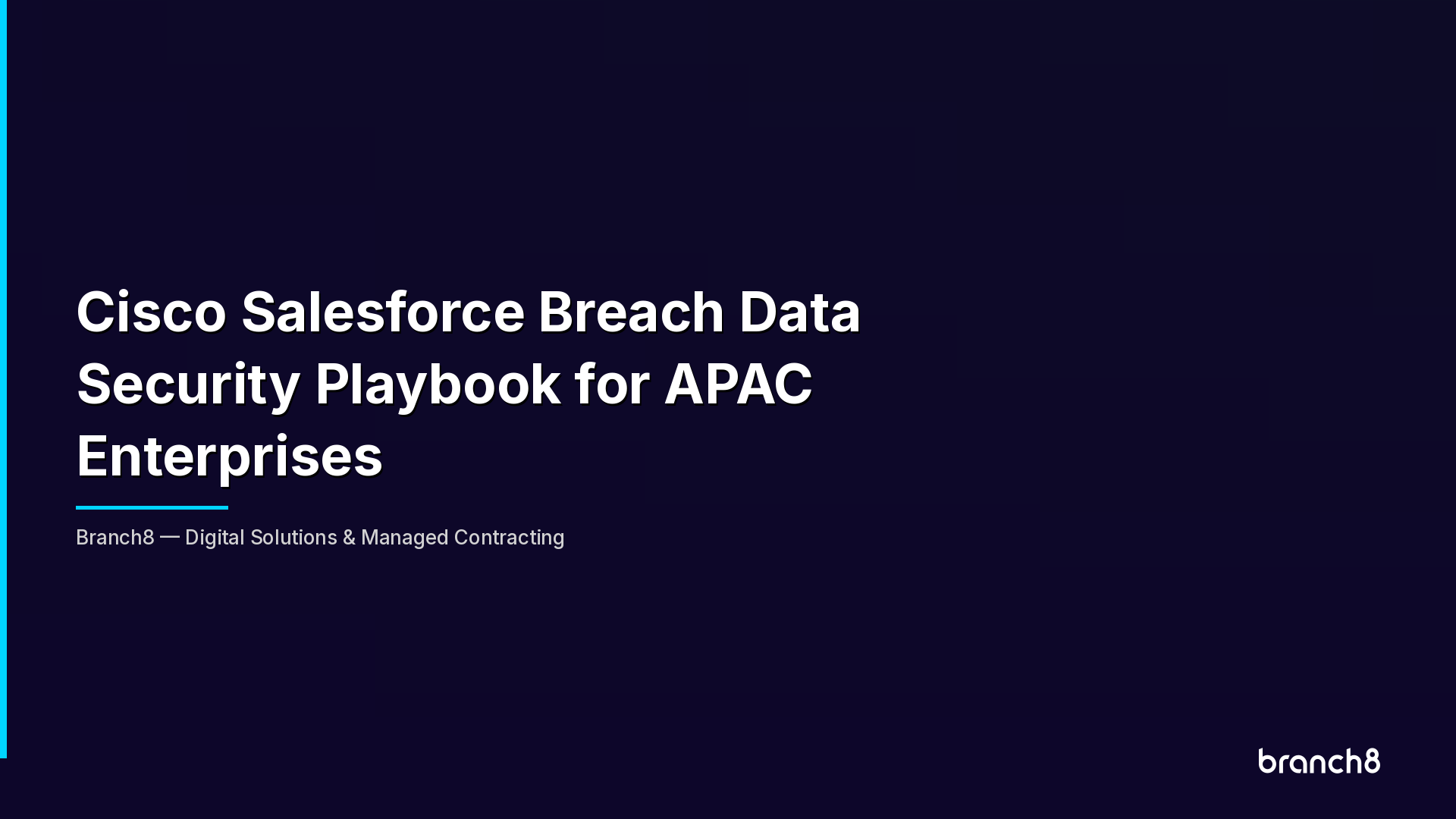 Cisco Salesforce Breach Data Security Playbook for APAC Enterprises - Hero Image