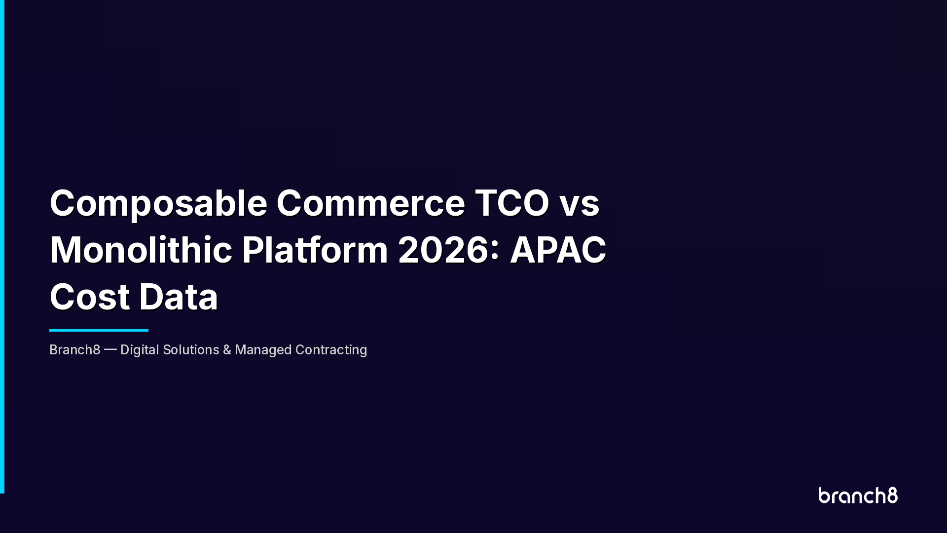 Composable Commerce TCO vs Monolithic Platform 2026: APAC Cost Data - Hero Image