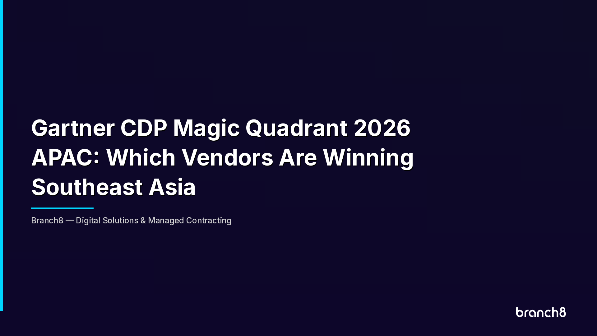 Gartner CDP Magic Quadrant 2026 APAC: Which Vendors Are Winning Southeast Asia - Hero Image