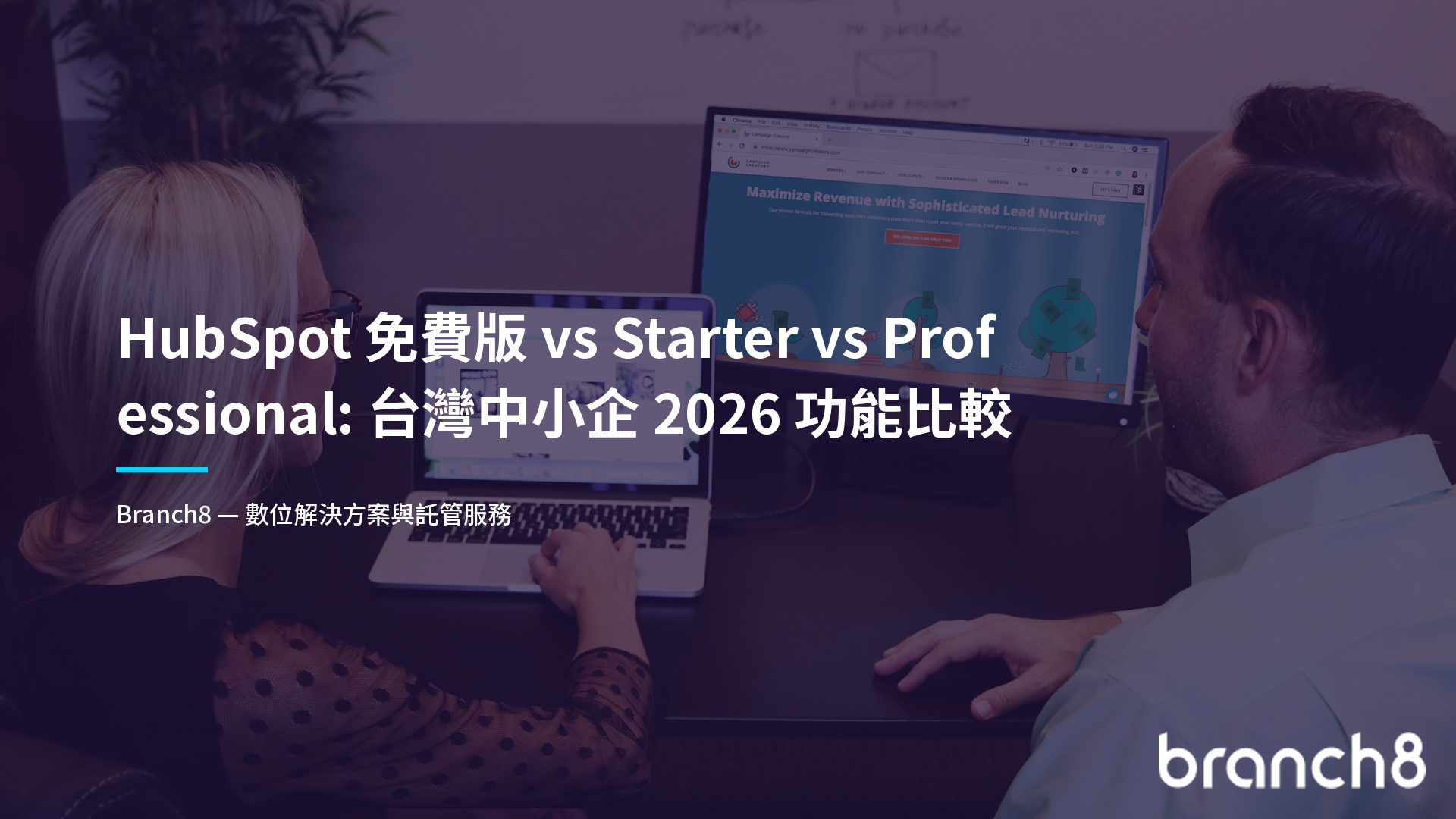HubSpot 免費版 vs Starter vs Professional：台灣中小企 2026 功能比較