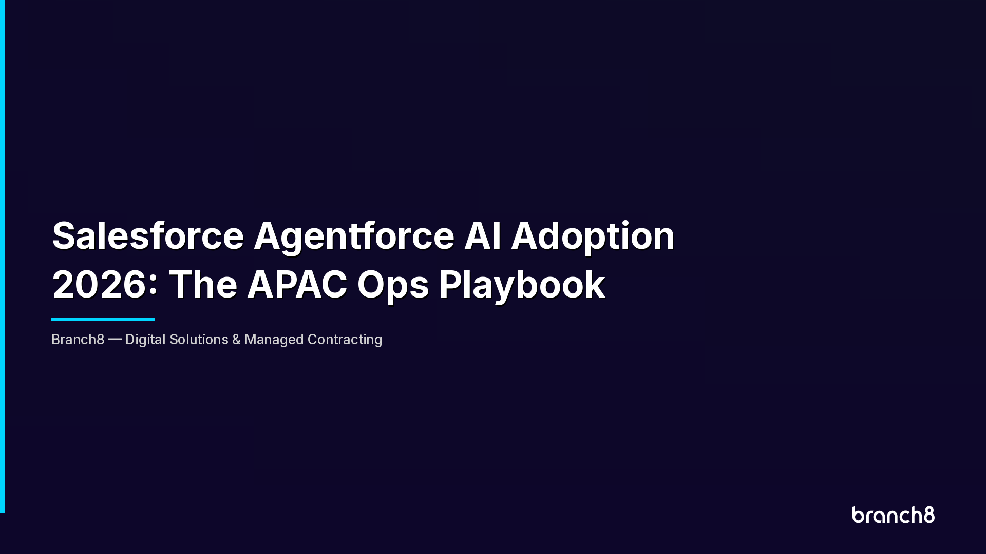 Salesforce Agentforce AI Adoption 2026: The APAC Ops Playbook - Hero Image