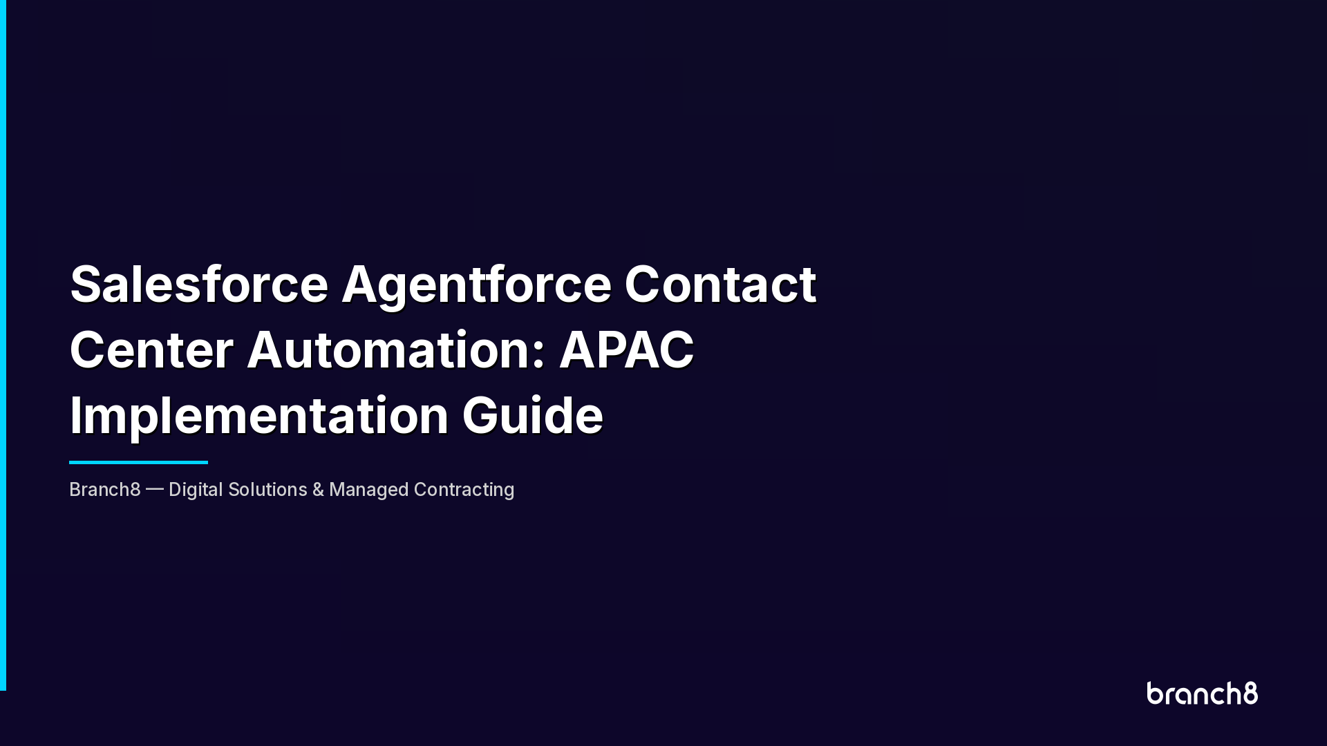 Salesforce Agentforce Contact Center Automation: APAC Implementation Guide - Hero Image