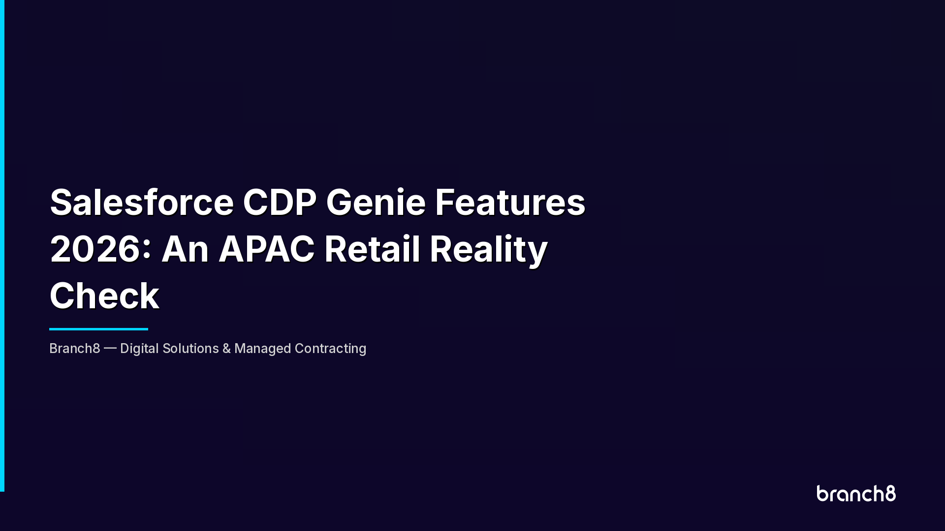 Salesforce CDP Genie Features 2026: An APAC Retail Reality Check - Hero Image