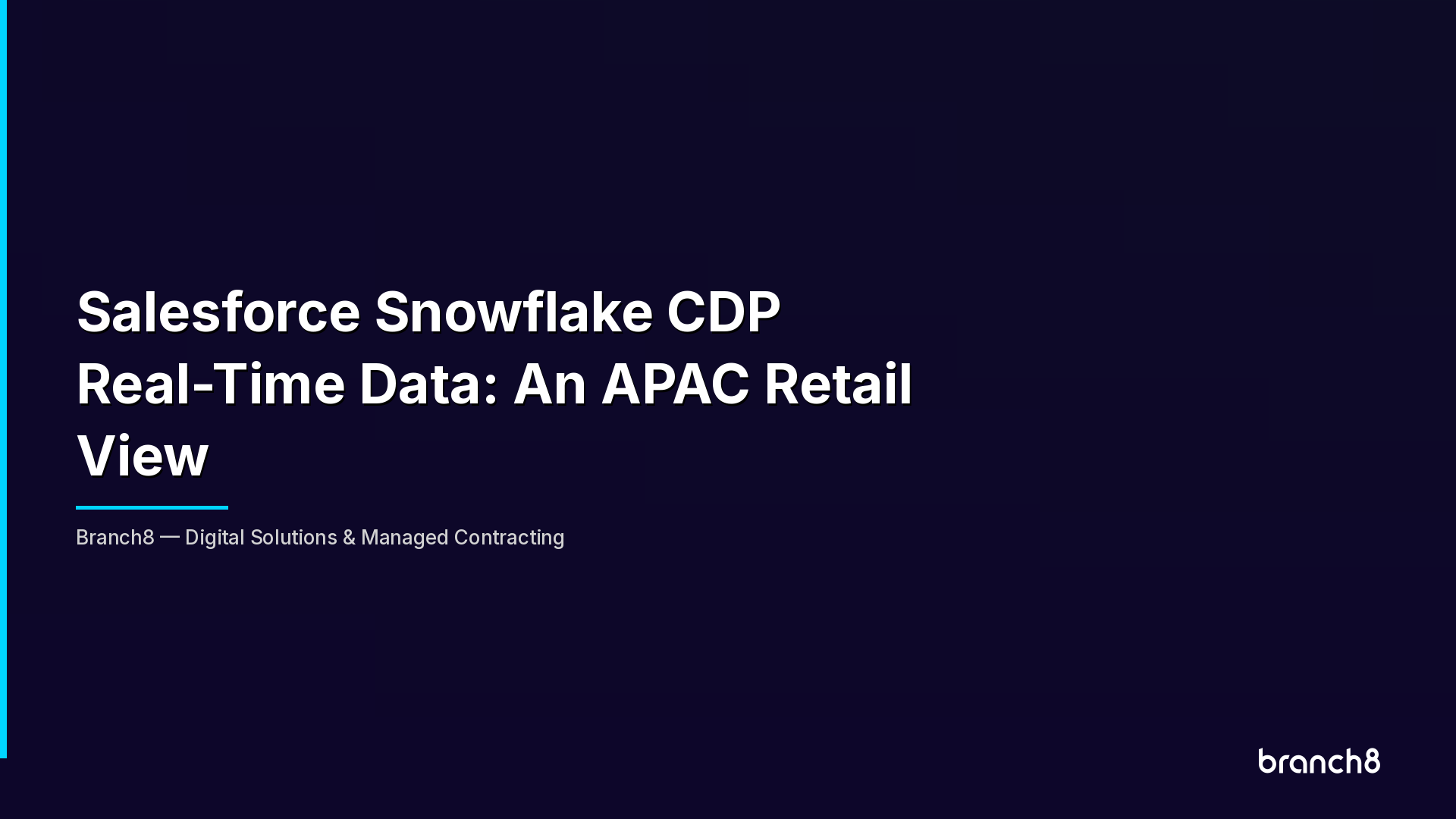 Salesforce Snowflake CDP Real-Time Data: An APAC Retail View - Hero Image