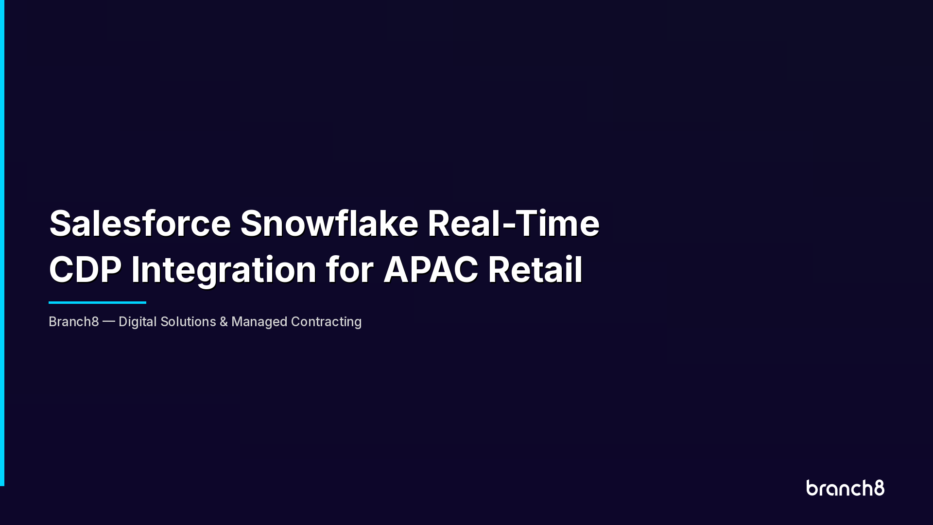 Salesforce Snowflake Real-Time CDP Integration for APAC Retail - Hero Image