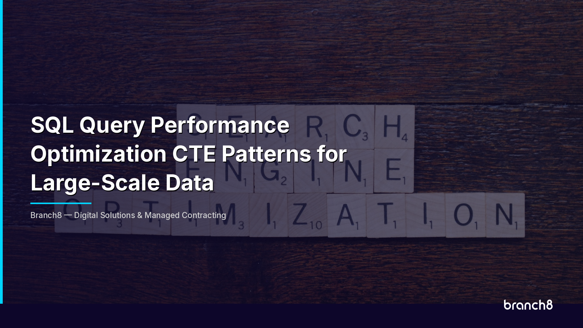 SQL Query Performance Optimization CTE Patterns for Large-Scale Data - Hero Image