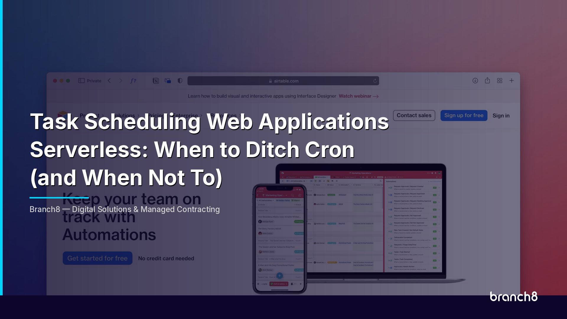 Task Scheduling Web Applications Serverless: When to Ditch Cron (and When Not To) - Hero Image