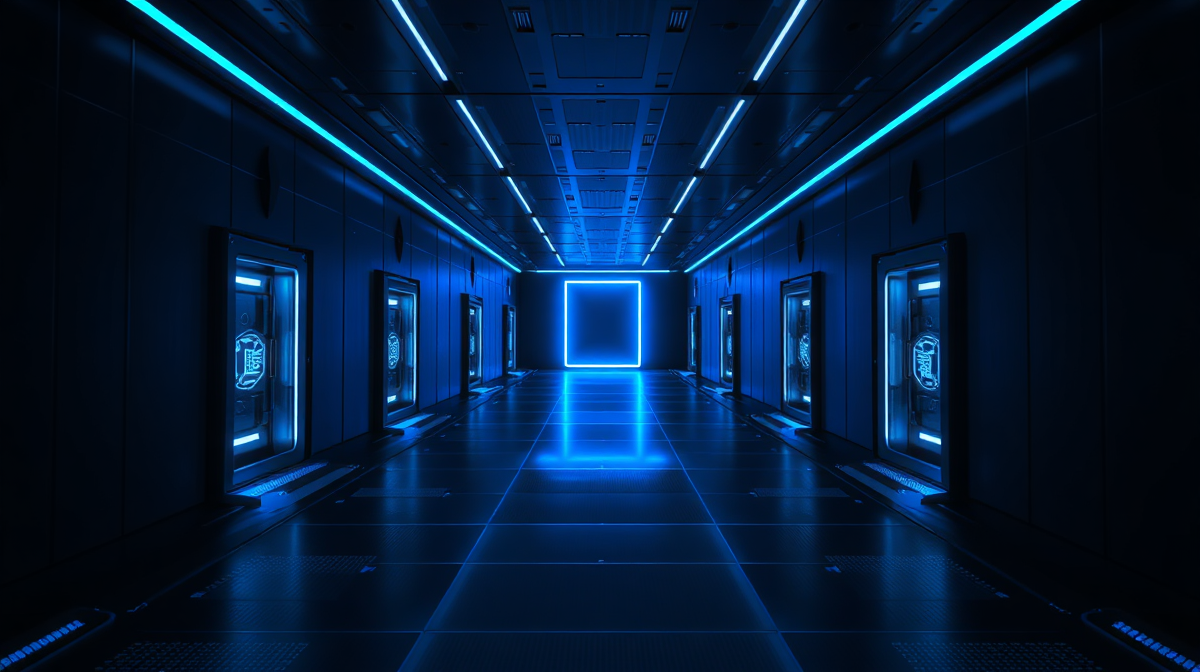 Illuminated phased roadmap pathway showing four progressive stages of AI implementation, from foundational infrastructure through advanced personalization, rendered in dark blue tones with glowing milestone markers